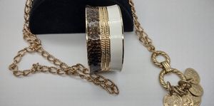 Vintage bracelet and necklace Zawadi clapper